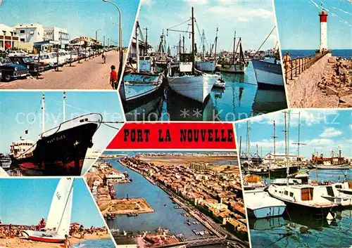 AK / Ansichtskarte Port la Nouvelle Avenue de la mer Bateaux de peche Le Phare Port de plaisance Port la Nouvelle