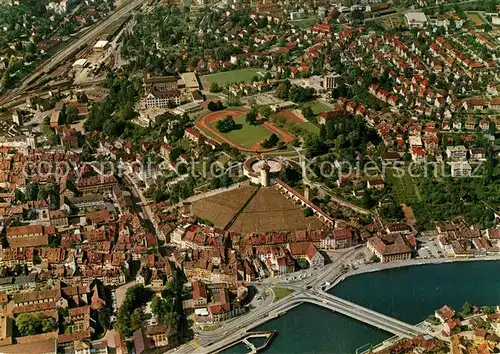 AK / Ansichtskarte Schaffhausen_SH mit Festung Munot Fliegeraufnahme Schaffhausen SH