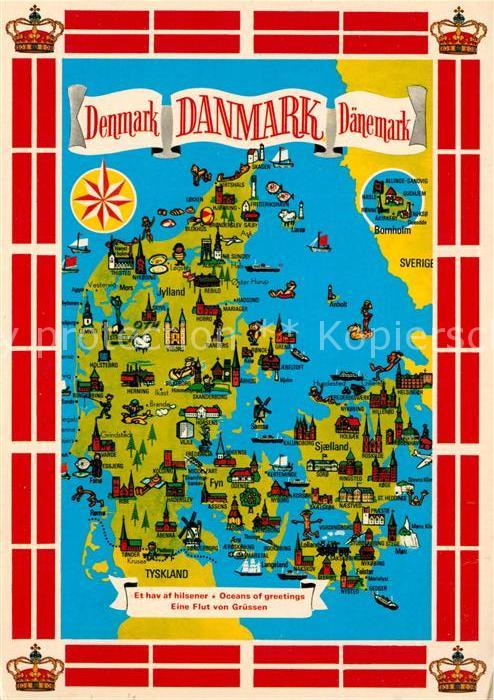 Landkarte Danemark Ostsee - Top Sehenswürdigkeiten