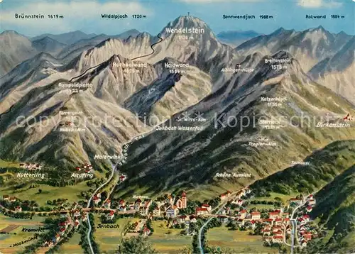 AK / Ansichtskarte Bad_Feilnbach Panorama mit Blick zum Wendelstein Bad_Feilnbach