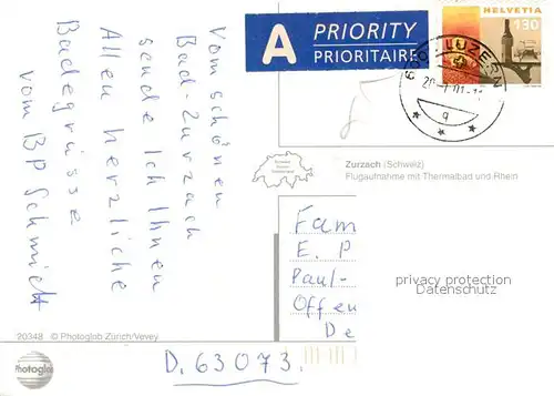 AK / Ansichtskarte Bad_Zurzach Thermalbad Fliegeraufnahme Bad_Zurzach