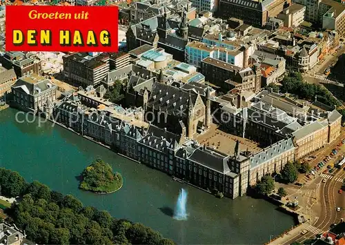 AK / Ansichtskarte Den_Haag Regeringsgebouwen Regierungsgebaeude Fliegeraufnahme Den_Haag