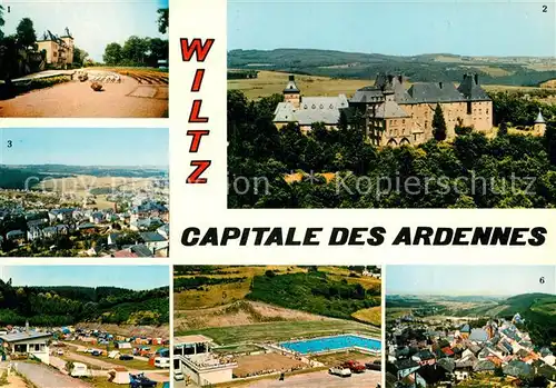 AK / Ansichtskarte Wiltz_Luxembourg Theatre en pleine air Chateau Ville Basse Camping Piscine Wiltz Luxembourg