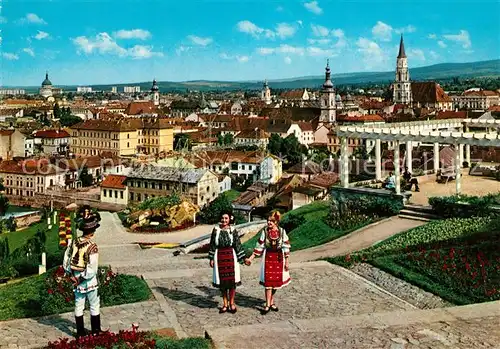 AK / Ansichtskarte Cluj Napoca Stadtansicht Trachten Cluj Napoca