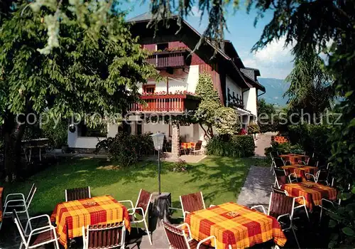 AK / Ansichtskarte Eppan_Suedtirol Garni Hotel Carmen Gartenterrasse Eppan Suedtirol