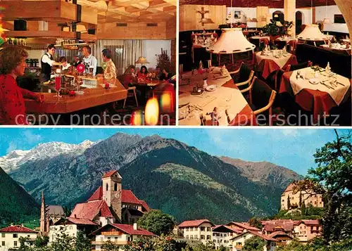 AK / Ansichtskarte Schenna_Meran Hotel Lagrein Bar Gaststube Panorama Schenna Meran