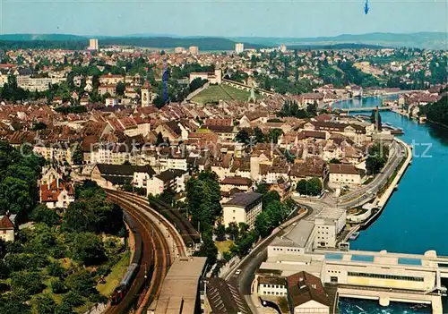 AK / Ansichtskarte Schaffhausen_SH Fliegeraufnahme mit Rhein Schaffhausen SH