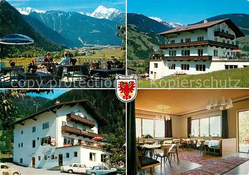 AK / Ansichtskarte Mayrhofen_Zillertal Gasthaus zur Kegelbahn Terrasse Gastraum Mayrhofen_Zillertal