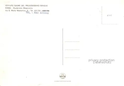 AK / Ansichtskarte Roma_Rom Istituto Suore del Preziosissimo Sangue Roma_Rom