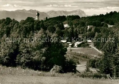 AK / Ansichtskarte Beuerberg_Riedering an der Loisach mit Wettersteingebirge Beuerberg Riedering