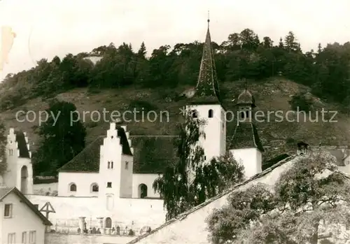 AK / Ansichtskarte Kinding Kirche mit Wehrtuermen der mittelalterlichen Befestigungsanlage Kinding
