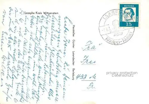 AK / Ansichtskarte Laasphe Panorama Laasphe