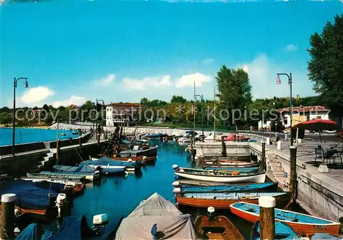 AK / Ansichtskarte Moniga_Lago_di_Garda Bootshafen Moniga_Lago_di_Garda