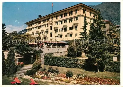 AK / Ansichtskarte Locarno_TI Hotel Reber au Lac avec Lido Locarno_TI