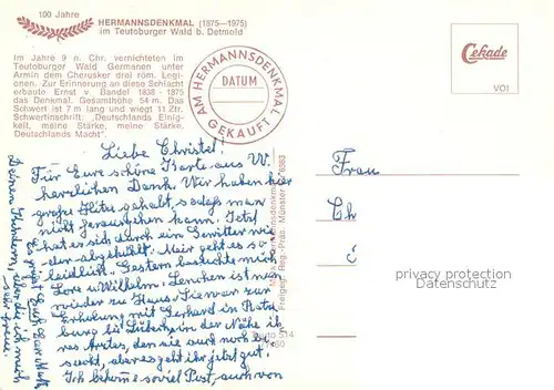 AK / Ansichtskarte Hermannsdenkmal Panorama Hermannsdenkmal