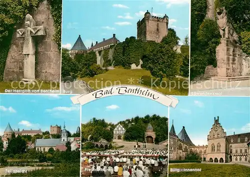 AK / Ansichtskarte Bad_Bentheim Herrgott von Bentheim Burg Loewendenkmal Freilichtbuehne Bad_Bentheim