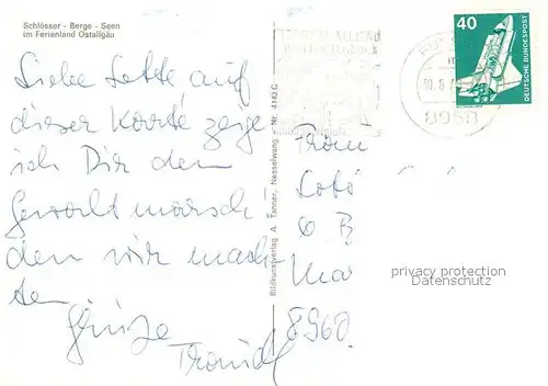 AK / Ansichtskarte Allgaeu_Region Schloesser Berge Seen Panoramakarte Allgaeu Region