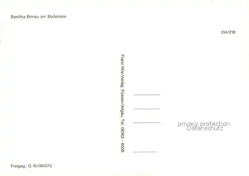AK / Ansichtskarte Birnau Basilika Birnau