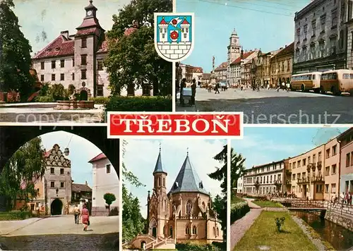 AK / Ansichtskarte Trebon Schloss Rathaus Stadttor  Trebon