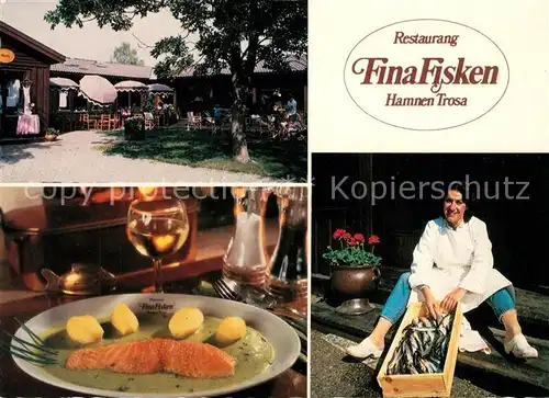 AK / Ansichtskarte Trosa Restaurant Fina Fisken Trosa