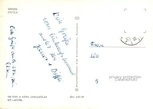 AK / Ansichtskarte Szeged Kirche Rathaus  Szeged