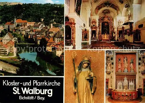AK / Ansichtskarte Eichstaett_Oberbayern Kloster Pfarrkirche Sankt Walburg Eichstaett_Oberbayern