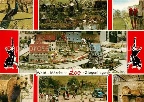 AK / Ansichtskarte Ziegenhagen_Witzenhausen Wald Maerchen Zoo Ziegenhagen Witzenhausen