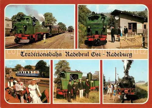 AK / Ansichtskarte Radebeul Traditionsbahn Radebeul Ost Radeburg Radebeul