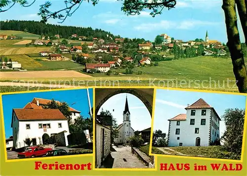 AK / Ansichtskarte Haus_Wald Panorama Kirche  Haus_Wald