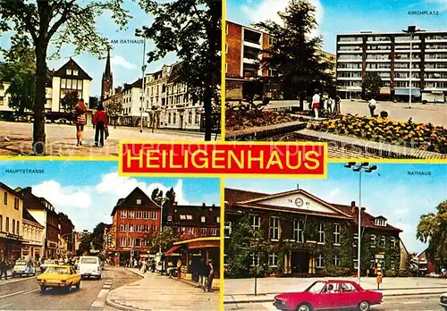 AK / Ansichtskarte Heiligenhaus_Mettmann Hauptstrasse Rathaus Kirchplatz Heiligenhaus Mettmann