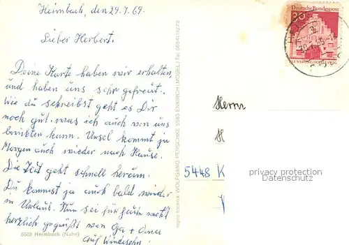 AK / Ansichtskarte Heimbach_Nahe Panorama Heimbach Nahe