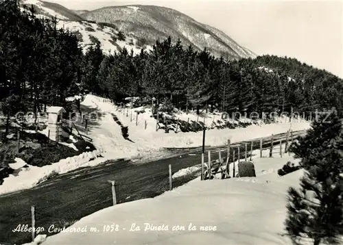 AK / Ansichtskarte Tarsogno Albergo Centocroci La Pineta con la neve 