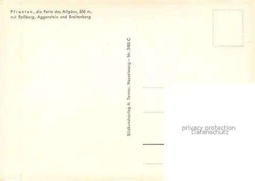AK / Ansichtskarte Pfronten Rossberg Aggenstein Breitenberg Pfronten
