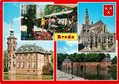 AK / Ansichtskarte Breda_Noord Brabant Markt Muenster Breda Noord Brabant