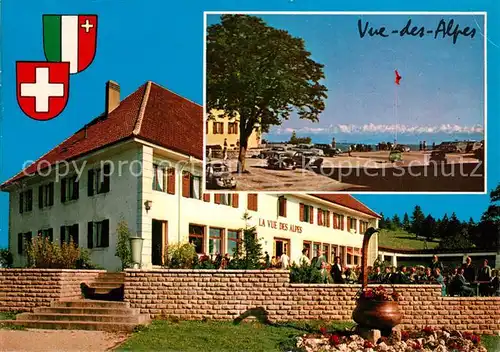 AK / Ansichtskarte La_Chaux de Fonds Vue des Alpes Bergrestaurant Pass Schweizer Jura La_Chaux de Fonds