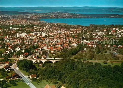 AK / Ansichtskarte Kreuzlingen_TG mit Blick auf Konstanz Fliegeraufnahme Kreuzlingen TG