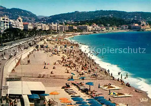AK / Ansichtskarte Nice_Alpes_Maritimes La Plage et Promenade des Anglais Collection Reflets de la Cote d Azur Nice_Alpes_Maritimes