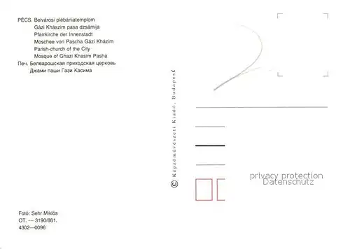 AK / Ansichtskarte Pecs Pfarrkirche Moschee Pascha Gazi Khazim Pecs