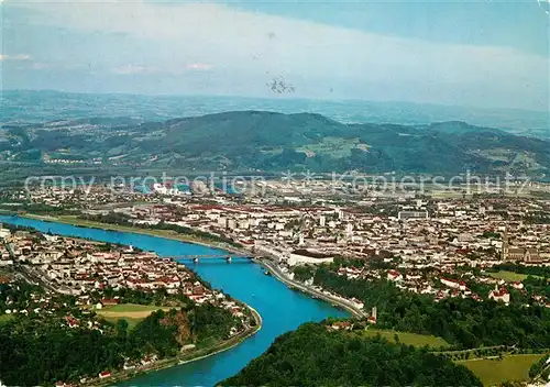 AK / Ansichtskarte Linz_Donau Fliegeraufnahme Linz_Donau