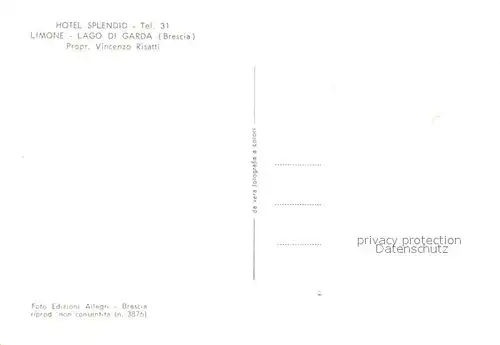 AK / Ansichtskarte Limone Hotel Splendid Limone