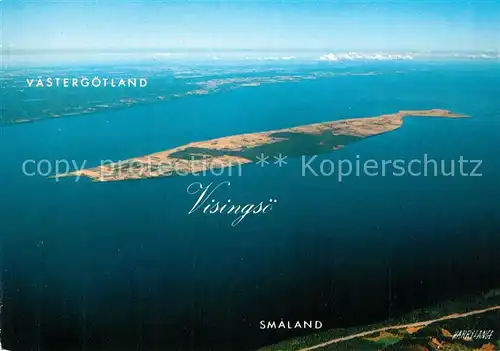 AK / Ansichtskarte Visingsoe Fliegeraufnahme Vaestergoetland Smaland Visingsoe