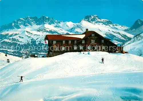 AK / Ansichtskarte Fideris Skihaus Heuberge  Fideris