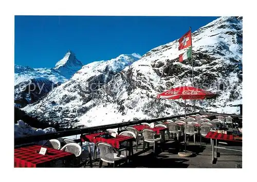 AK / Ansichtskarte Zermatt_VS Restaurant im Ried Da Leonardo Zermatt_VS