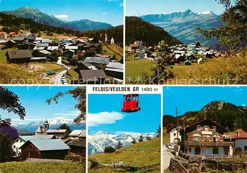 AK / Ansichtskarte Feldis_GR Seilbahn Cafe Blumer  Feldis_GR