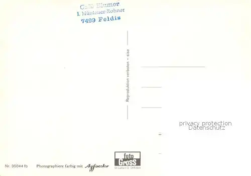 AK / Ansichtskarte Feldis_GR Seilbahn Cafe Blumer  Feldis_GR