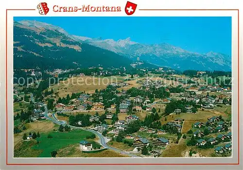 AK / Ansichtskarte Crans Montana Fliegeraufnahme Crans Montana