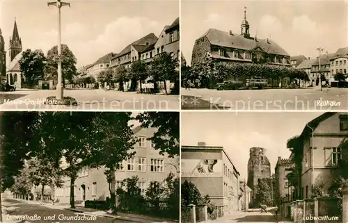 AK / Ansichtskarte Bad_Liebenwerda Leninstrasse Grundschule Rathaus Maxim Gorki Platz Bad_Liebenwerda