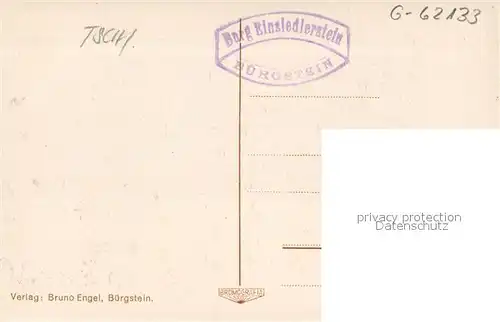 AK / Ansichtskarte Buergstein_Tschechien Einsiedlerstein Buergstein_Tschechien