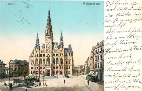 AK / Ansichtskarte Reichenberg_Liberec Rathaus Reichenberg Liberec
