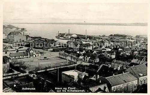 AK / Ansichtskarte Aabenraa_Apenrade Havn Fjord Kirketaarnet Aabenraa Apenrade